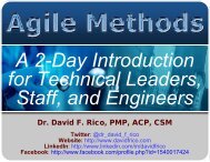 Agile methods are - David F. Rico