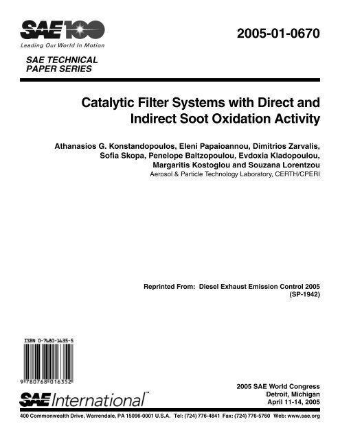 Catalytic Filter Systems with Direct and Indirect Soot Oxidation Activity