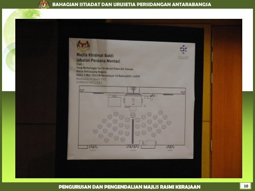 Siri 2 - Bahagian Istiadat dan Urusetia Persidangan Antarabangsa