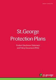 St George Protection Plans PDS 190312 - riskinfo