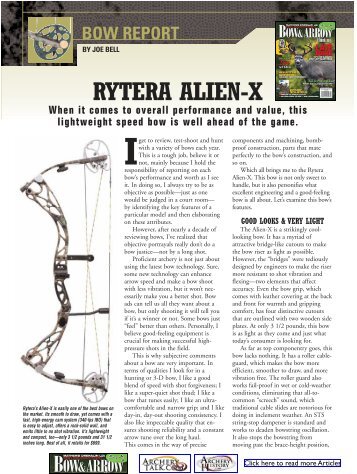 RYTERA ALIEN-X - Archery History