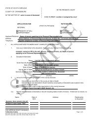 Sample Application Form 300 - Orangeburg County