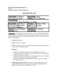 LESSON PLAN - ED101 - Boston University