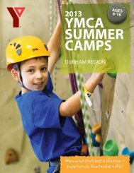 2013 Durham Brochure - YMCA of Greater Toronto