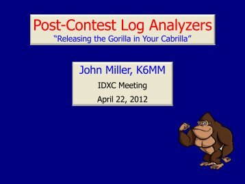 IDXC Visalia: "Post-Contest Log Analyzers" - NCCC