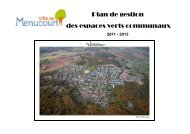 Plan de gestion des espaces verts communaux - Menucourt