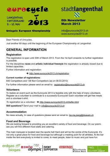 general information - Eurocycle 2013