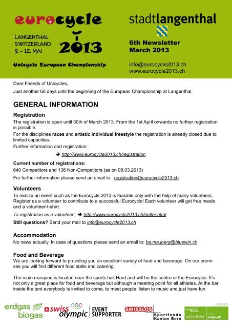 general information - Eurocycle 2013