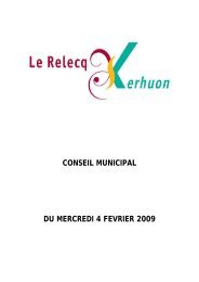 dÃ©libÃ©ration du Conseil - Mairie du Relecq Kerhuon