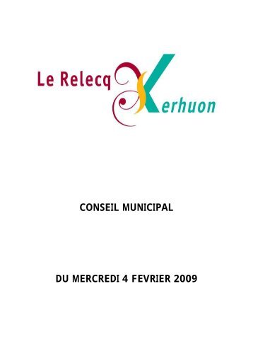 dÃ©libÃ©ration du Conseil - Mairie du Relecq Kerhuon