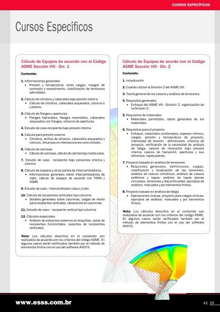 Catálogo de Formación - ESSS