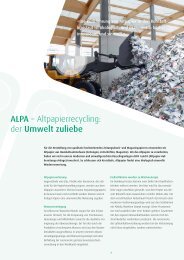 ALPA – Altpapierrecycling: der Umwelt zuliebe - Perlen Papier AG