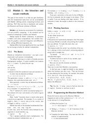 Implementing the bisection and secant methods.