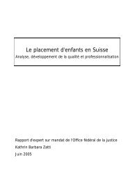 Le placement d'enfants en Suisse - Analyse ... - admin.ch