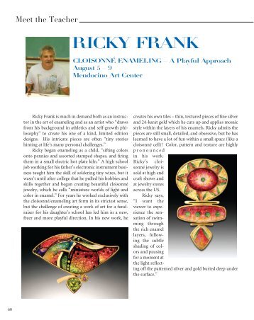 RICKY FRANK - Mendocino Art Center