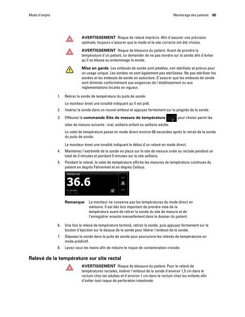 Welch Allyn ConnexÃ‚Â® Integrated Wall System Mode d'emploi