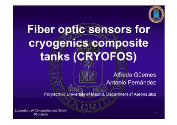 Fiber optic sensors for cryogenics composite tanks (CRYOFOS)