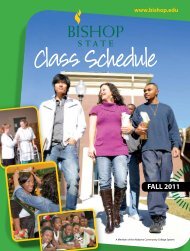 2011 Fall Schedule - Bishop State Community College