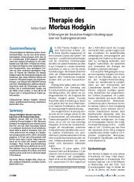 Therapie des Morbus Hodgkin - Kompetenznetz Maligne Lymphome