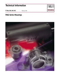 FAG Series Housings: Technical Product Information