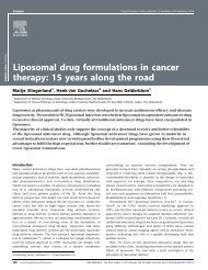 Liposomal drug formulations in cancer therapy: 15 years along the ...