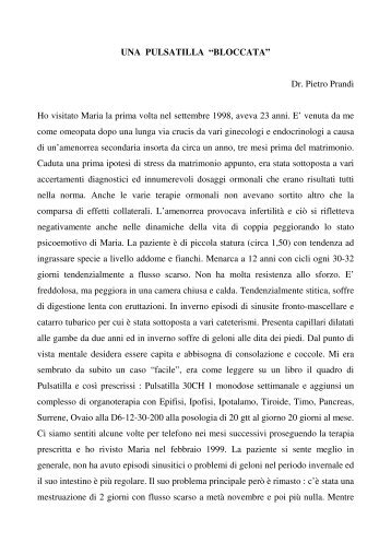 UNA PULSATILLA âBLOCCATAâ Dr. Pietro Prandi Ho ... - (SMB) Italia