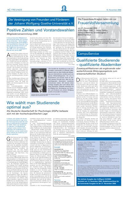 Ausgabe 7-2006 - Goethe-UniversitÃƒÂ¤t