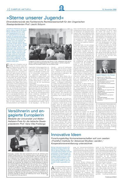 Ausgabe 7-2006 - Goethe-UniversitÃƒÂ¤t