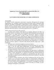 1 Appunti per il corso di psicologia dell'Accademia delle Belle Arti ...