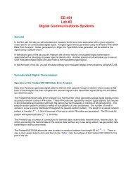 EE-461 Lab #3 Digital Communications Systems - Capitol College ...