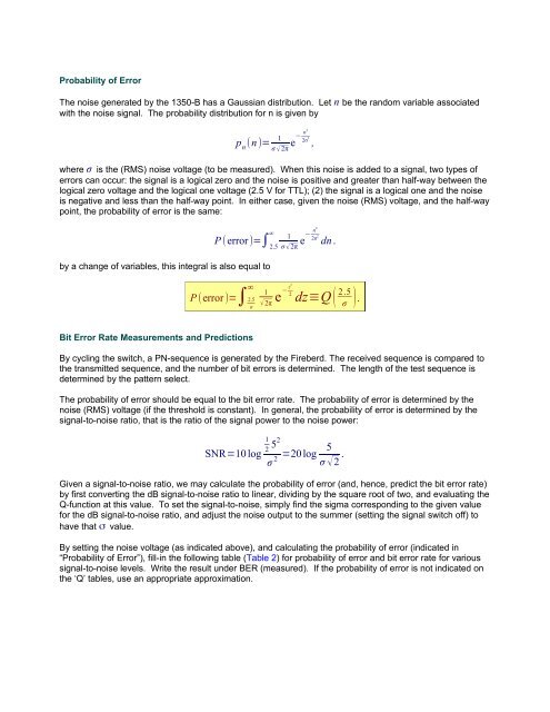 EE-461 Lab #3 Digital Communications Systems - Capitol College ...