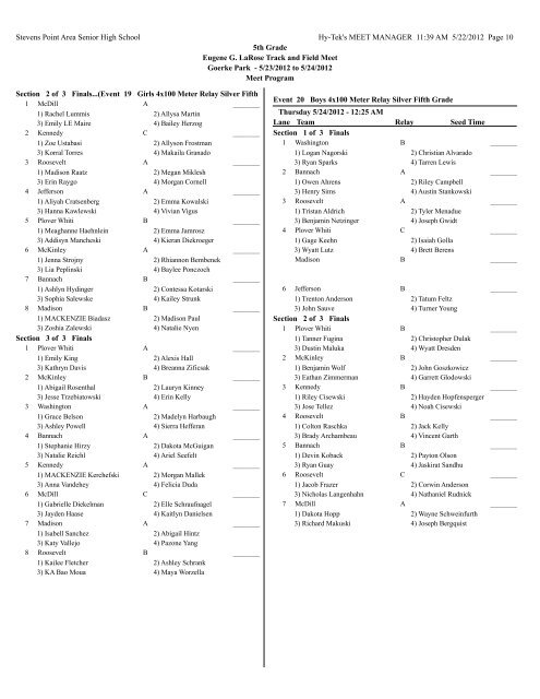 5th Grade Final With Schedule - Let's Move In Point