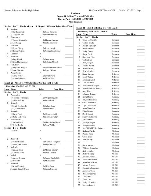 5th Grade Final With Schedule - Let's Move In Point