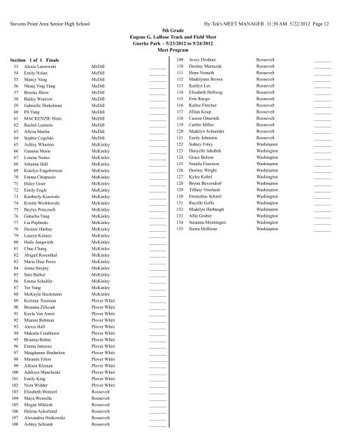 5th Grade Final With Schedule - Let's Move In Point