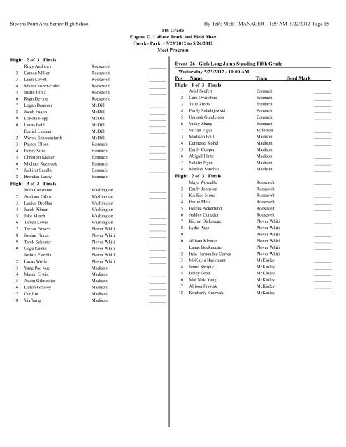 5th Grade Final With Schedule - Let's Move In Point
