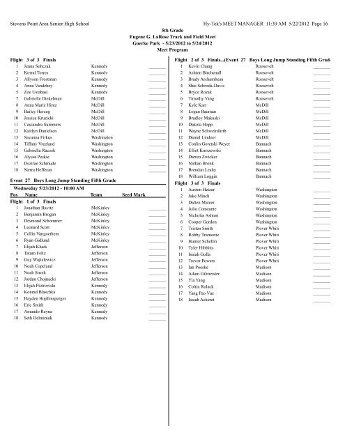 5th Grade Final With Schedule - Let's Move In Point