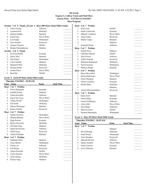 5th Grade Final With Schedule - Let's Move In Point