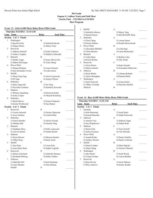 5th Grade Final With Schedule - Let's Move In Point