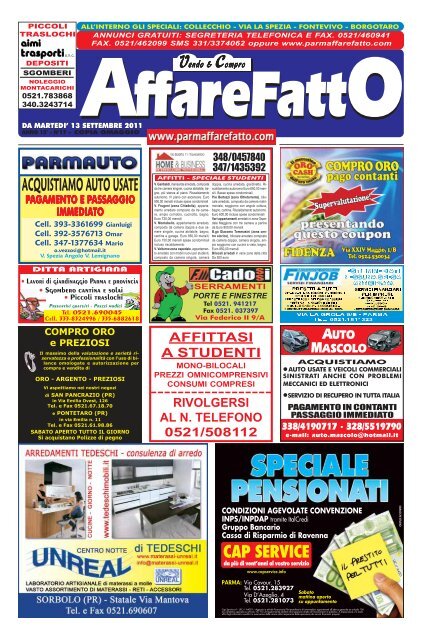 tutti gli eventi della - Affare Fatto Parma