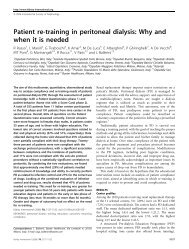 Patient re-training in peritoneal dialysis: Why and when it is needed