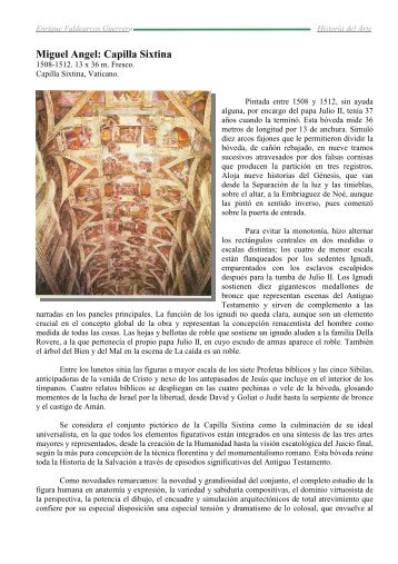 Comentario Sixtina, Miguel Ãngel - IES JORGE JUAN / San Fernando