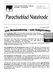 08 sep - Pastorale eenheid Nistelrode - Vorstenbosch