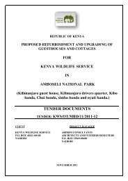 THE EMPLOYER IS - Kenya Wildlife Service