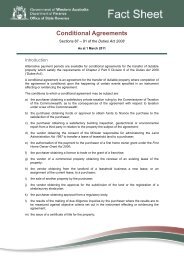 Conditional Agreements Fact Sheet