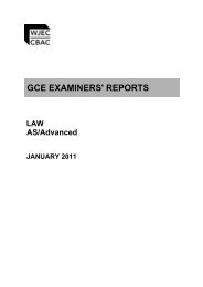 Examiners' Report January 2011 - WJEC