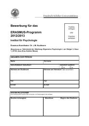 Bewerbung für das ERASMUS-Programm 2012 ... - FSR Psychologie