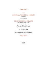 Table AlphabÃ©tique des AUTEURS 1834-1937 1937