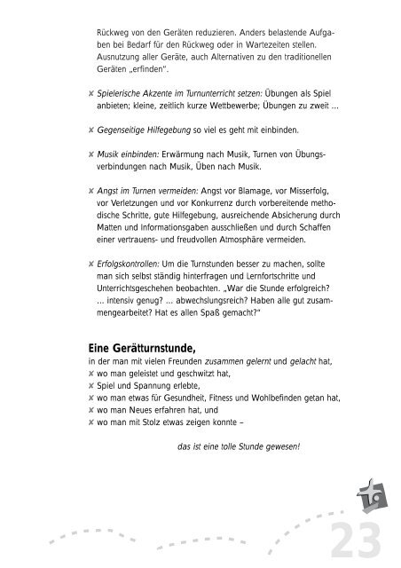 Bewegungslernen im Gerätturnen - Bundesjugendspiele