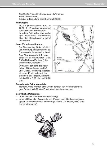 Exkursionen für Biologieunterricht und Umwelterziehung