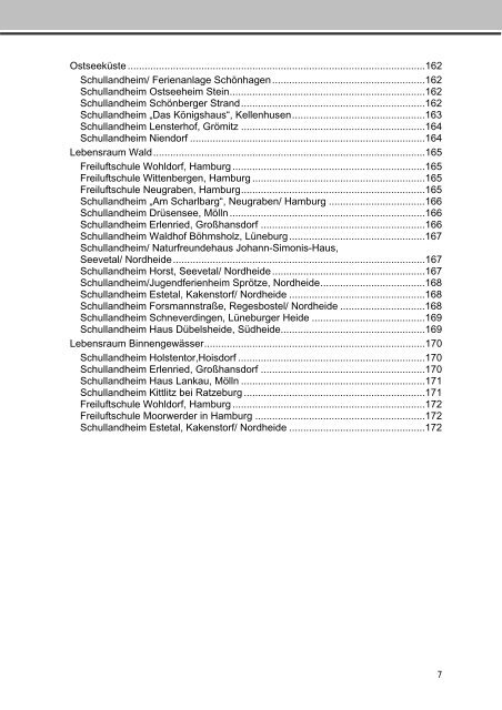 Exkursionen für Biologieunterricht und Umwelterziehung